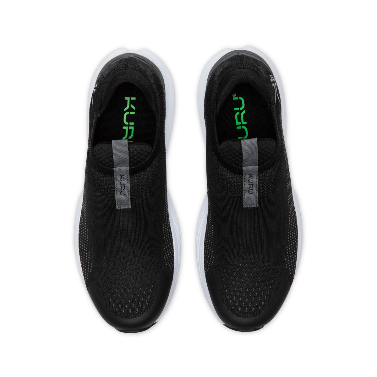 Men's KURU ATOM 2 Slip-On, Jet Black/Bright White
