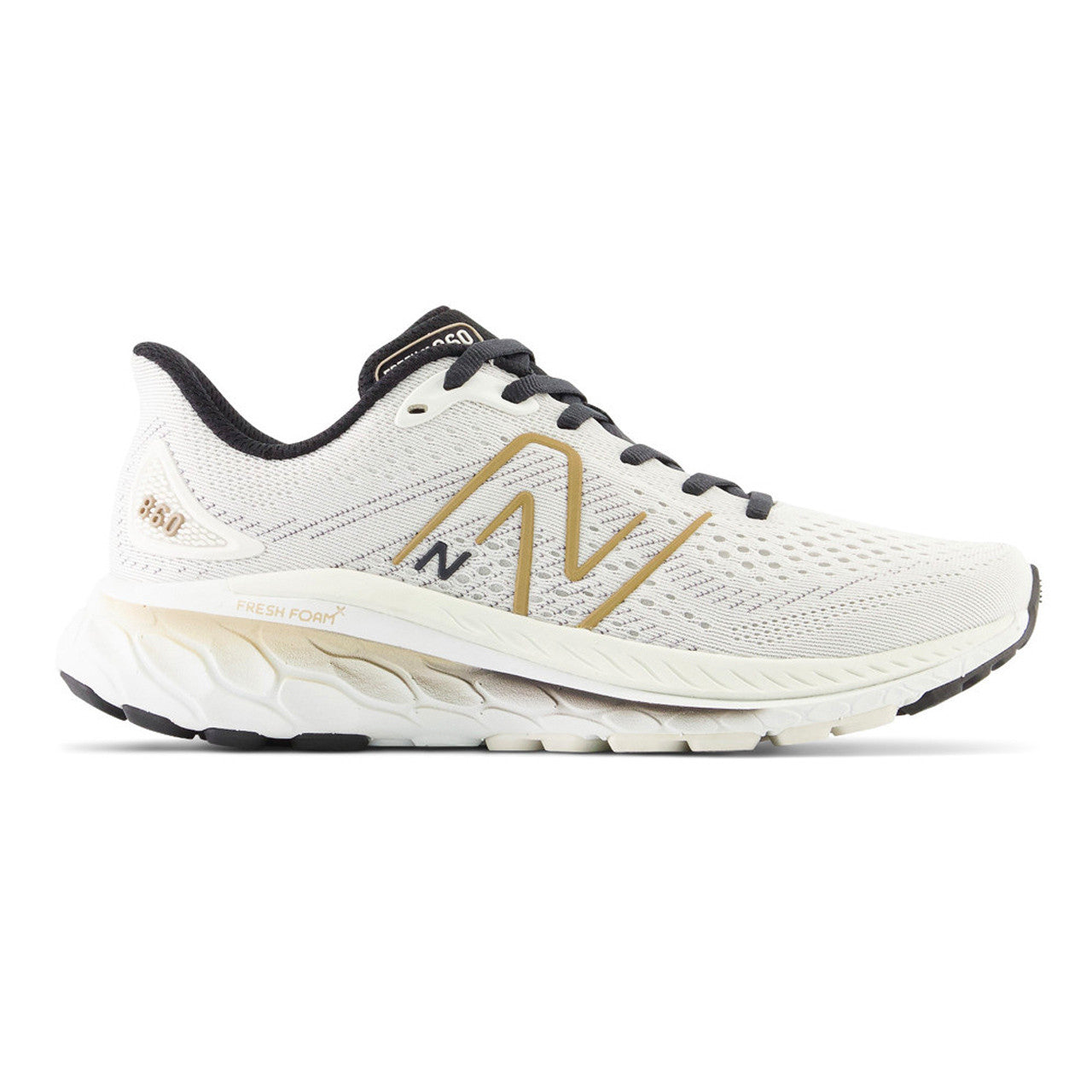 Women's New Balance Fresh Foam X 860v13, Sea Salt/Black, 11 D Wide