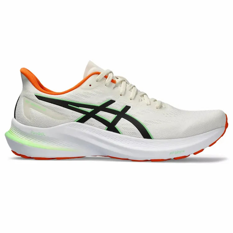 Men's Asics GT-2000 12, Cream/Black, 9.5 D Medium