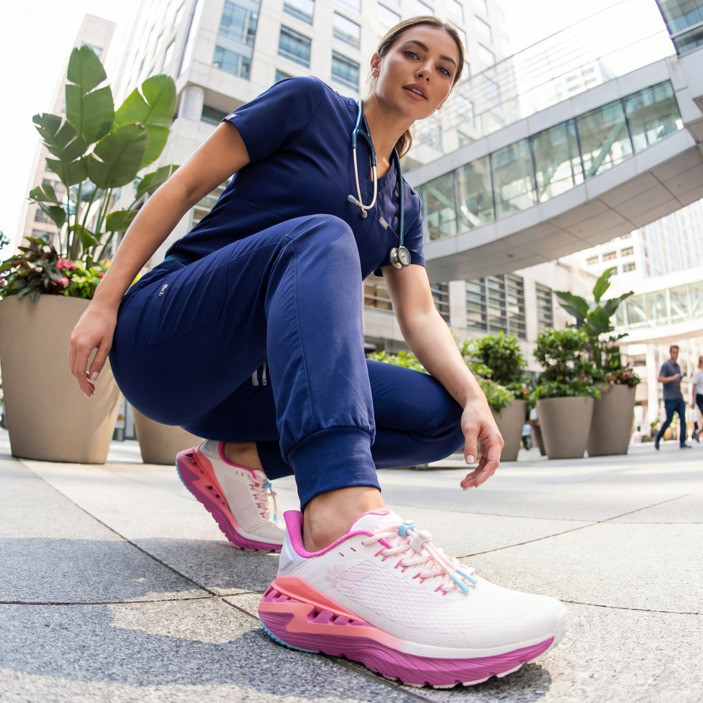 Unisex KURU CURA, Pearl/Fuchsia