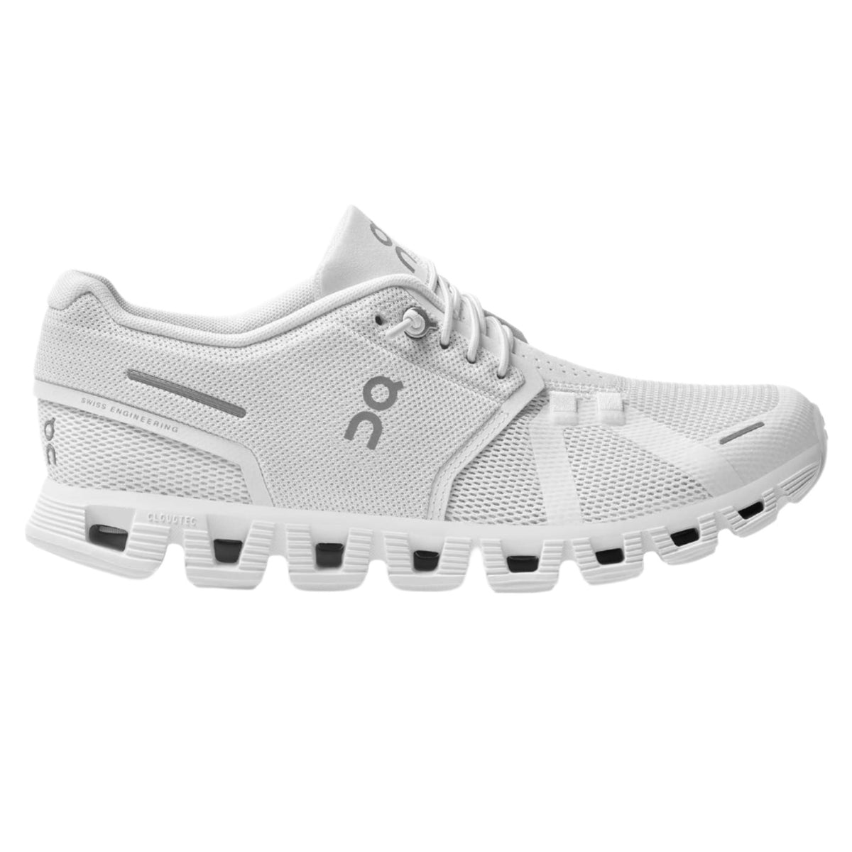 Women's On Cloud 5, All White, 7 B Medium