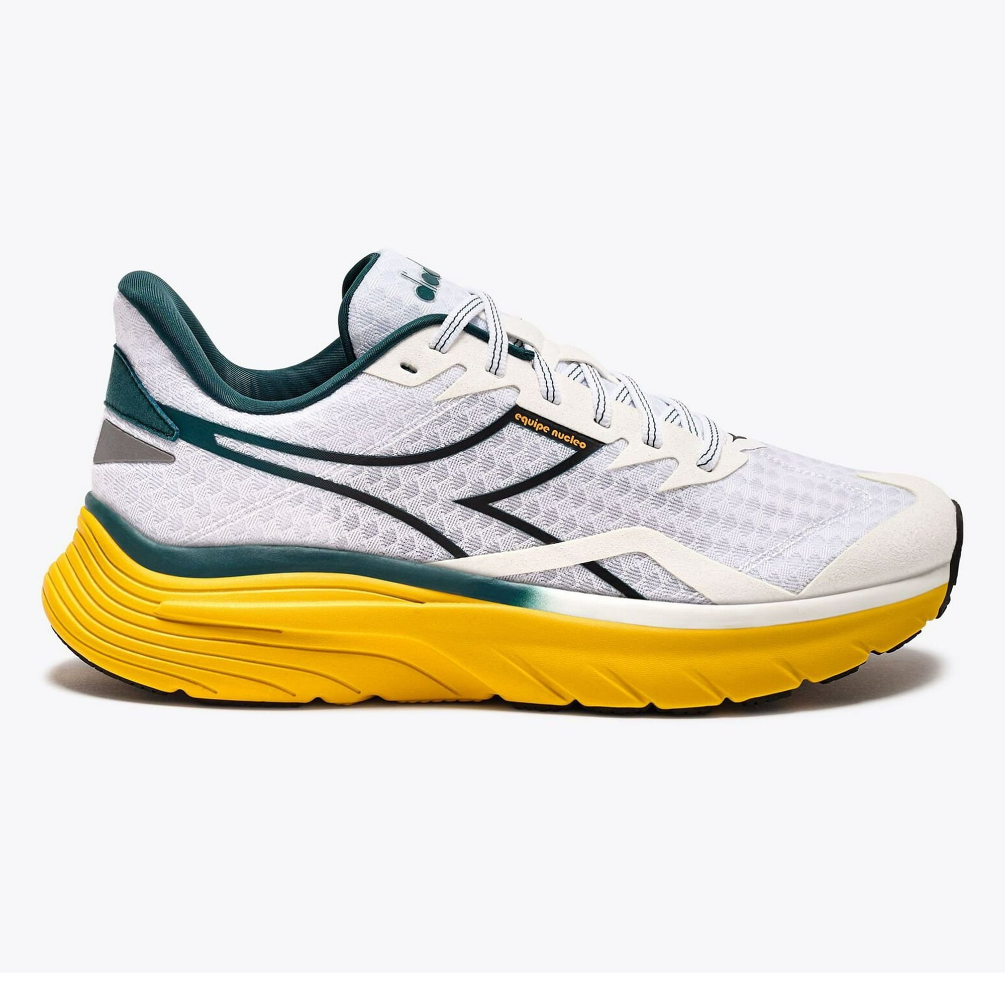 Men's Diadora Equipe Nucleo, White/Mediterranea/Kumquat, 9 D Medium