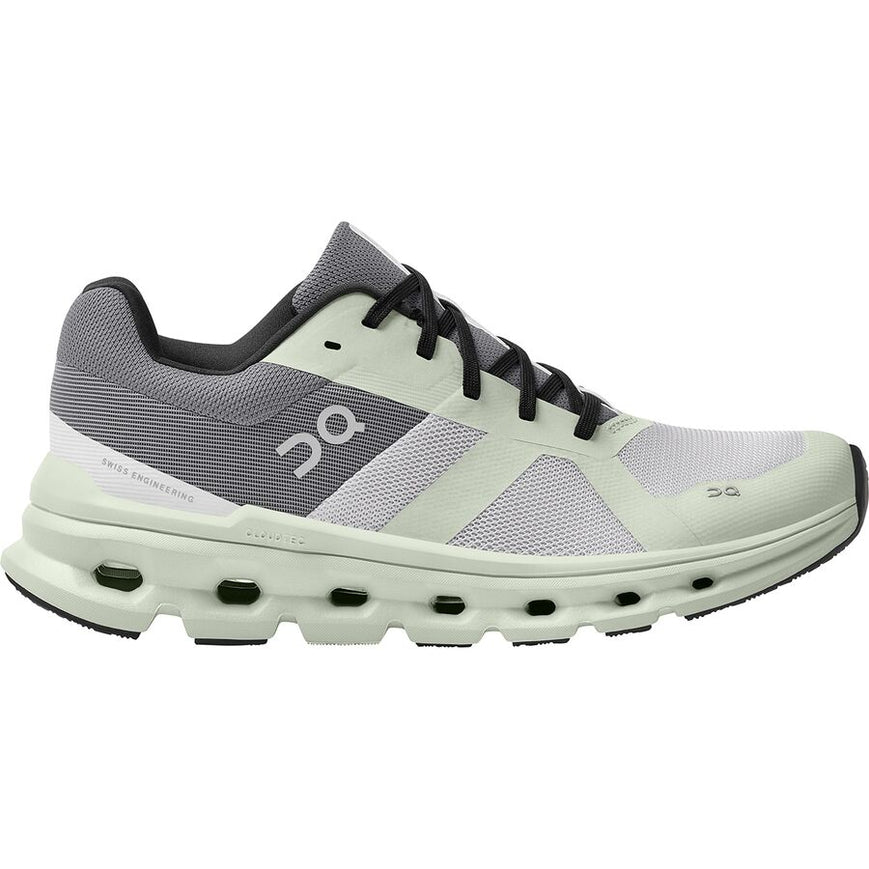 Women's On Cloudrunner, Frost/Aloe, 7 B Medium