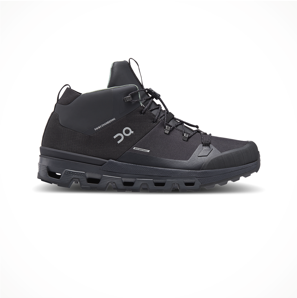 Men's On Cloudtrax Waterproof, Black, 12.5 D Medium