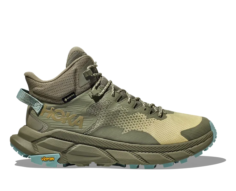 Men's Hoka Trail Code GTX, Olive Haze/Celery Root, 12 D Medium