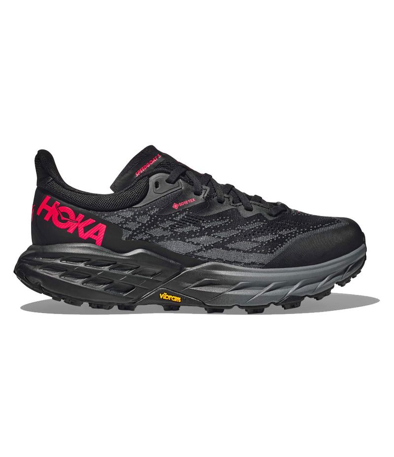 Women's Hoka Speedgoat 5 GTX, Black/Black, 8.5 B Medium