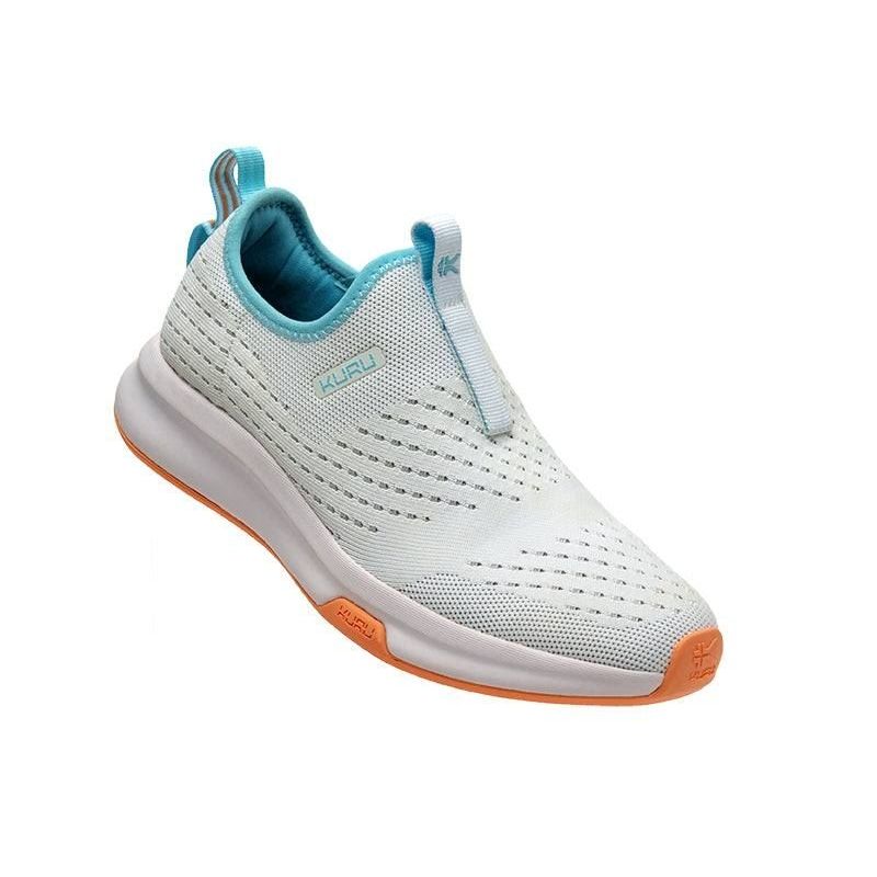 Women's KURU ATOM Slip-On, Bright White/Topaz Blue