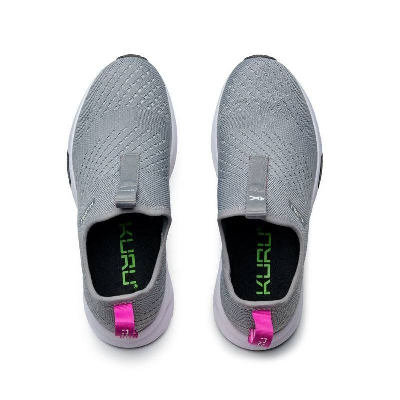 Women's KURU ATOM Slip-On, Stone Gray/Berry Pink