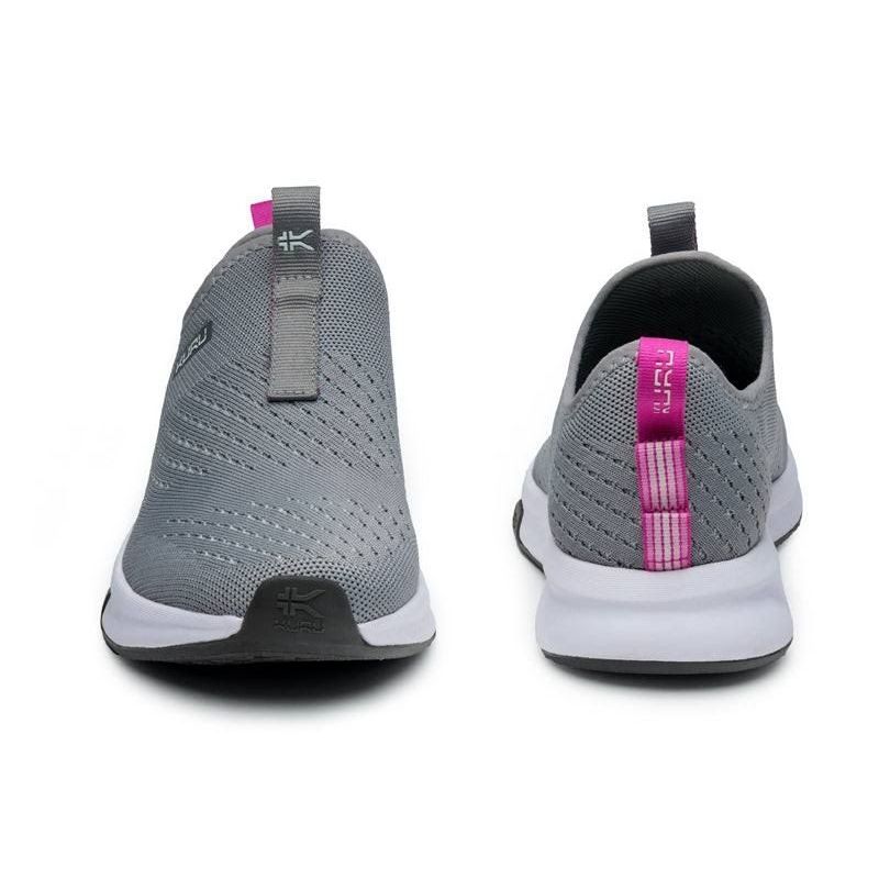 Women's KURU ATOM Slip-On, Stone Gray/Berry Pink