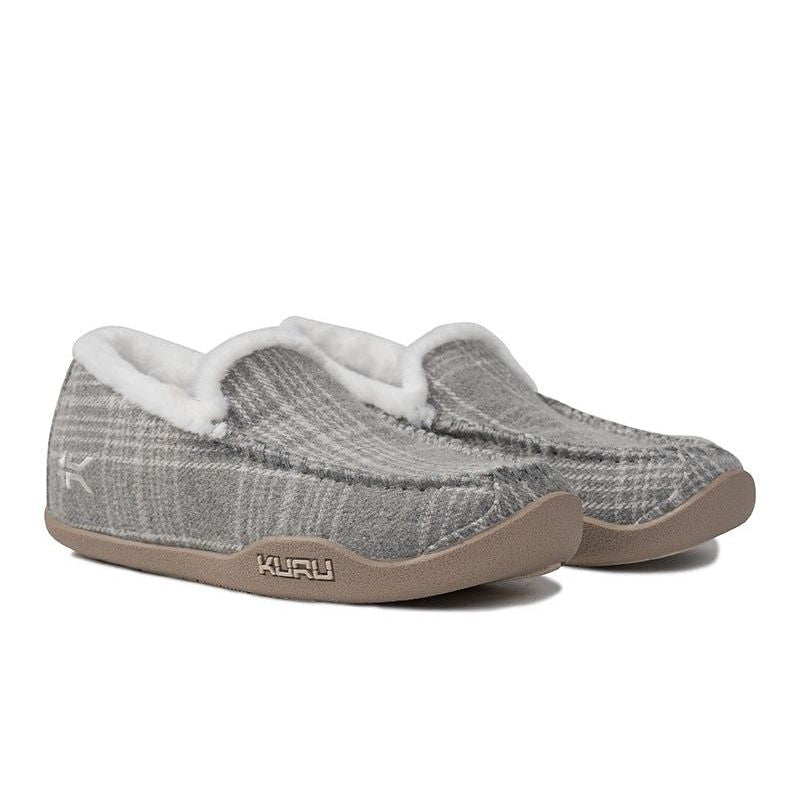 Women's KURU LOFT, Gray Plaid/Capuccino