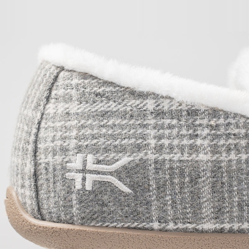 Women's KURU LOFT, Gray Plaid/Capuccino