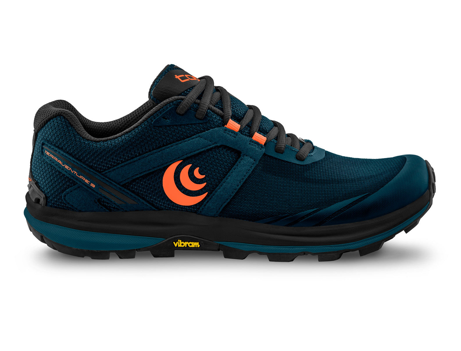 Men's Topo Athletic Terraventure 3, Navy/Orange, 9 D Medium