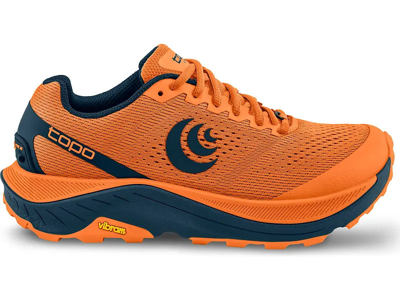 Men's Topo Athletic Ultraventure 3, Orange/Navy, 12.5 D Medium
