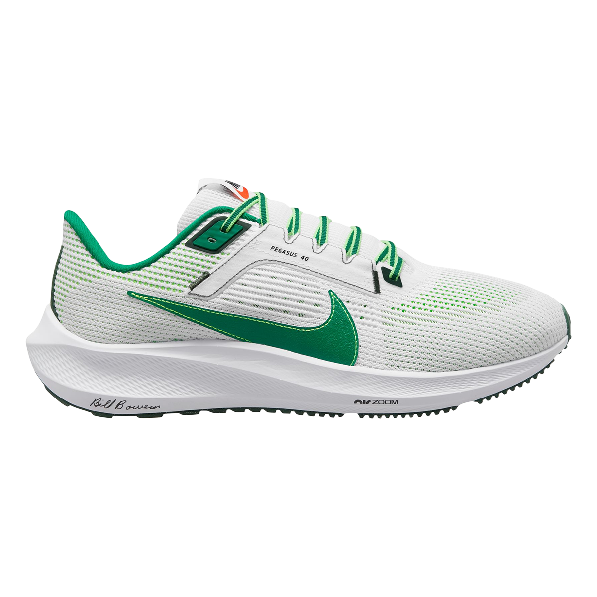Men's Nike Pegasus 40 Premium, White/Fir/Green Strike/Malachite, 11.5 D Medium