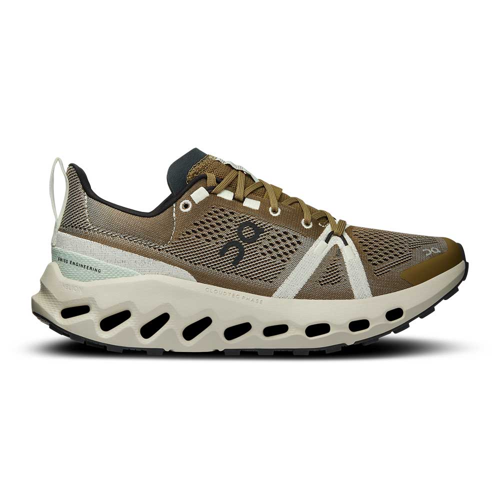 Women's On Cloudsurfer Trail Waterproof, Hunter/Ice, 8.5 B Medium
