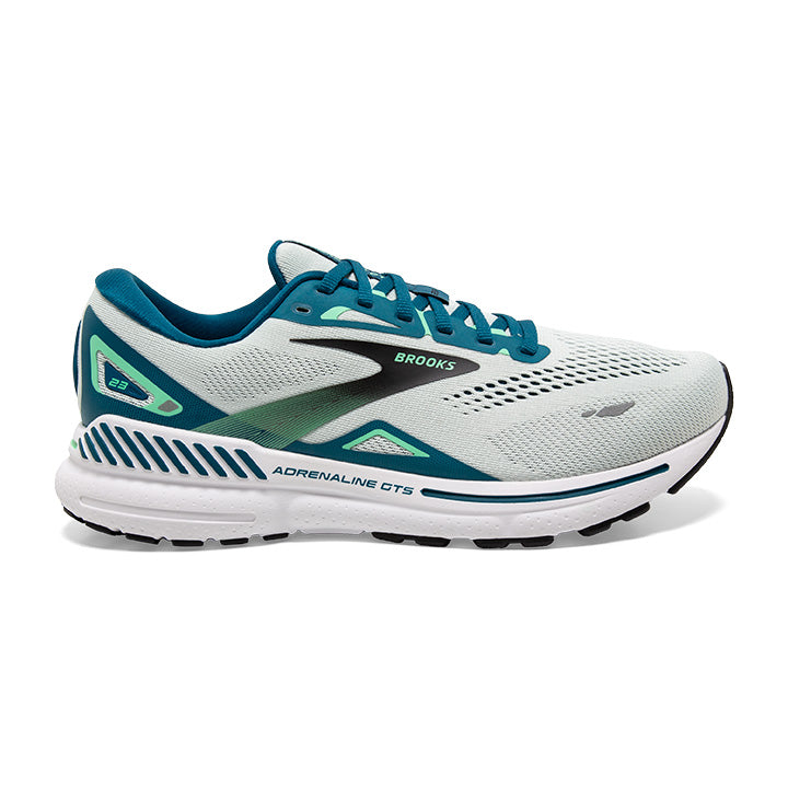 Men's Brooks Adrenaline GTS 23, Blue/Moroccan/Spring Bud, 15 D Medium