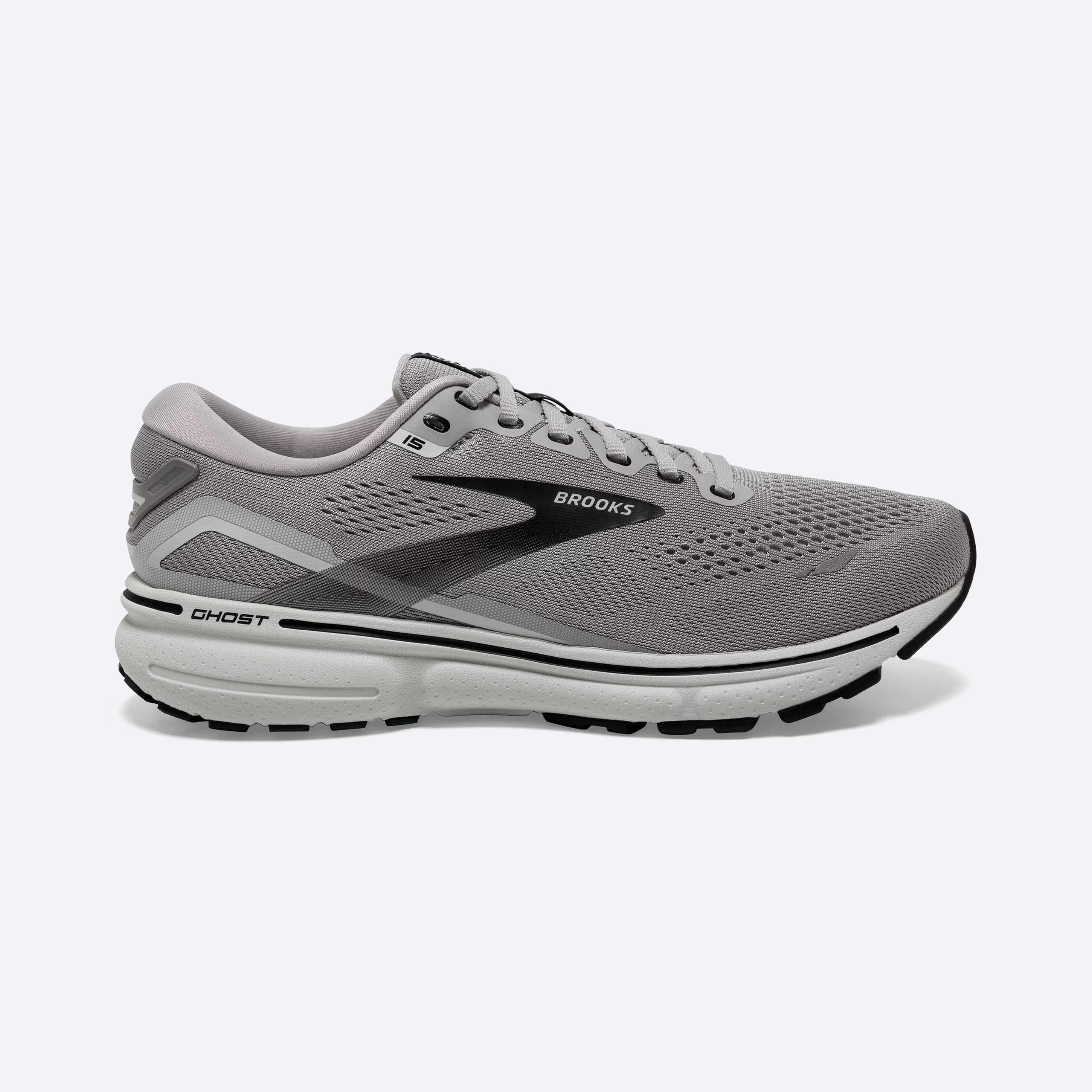 Men's Brooks Ghost 15, Alloy/Oyster/Black, 8.5 4E Extra Wide
