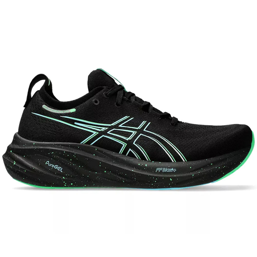 Men's Asics Gel-Nimbus 26, Black/Soothing Sea, 12.5 D Medium