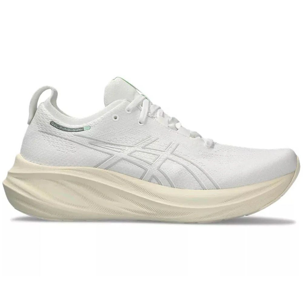 Men's Asics Gel-Nimbus 26, White/White, 12 D Medium