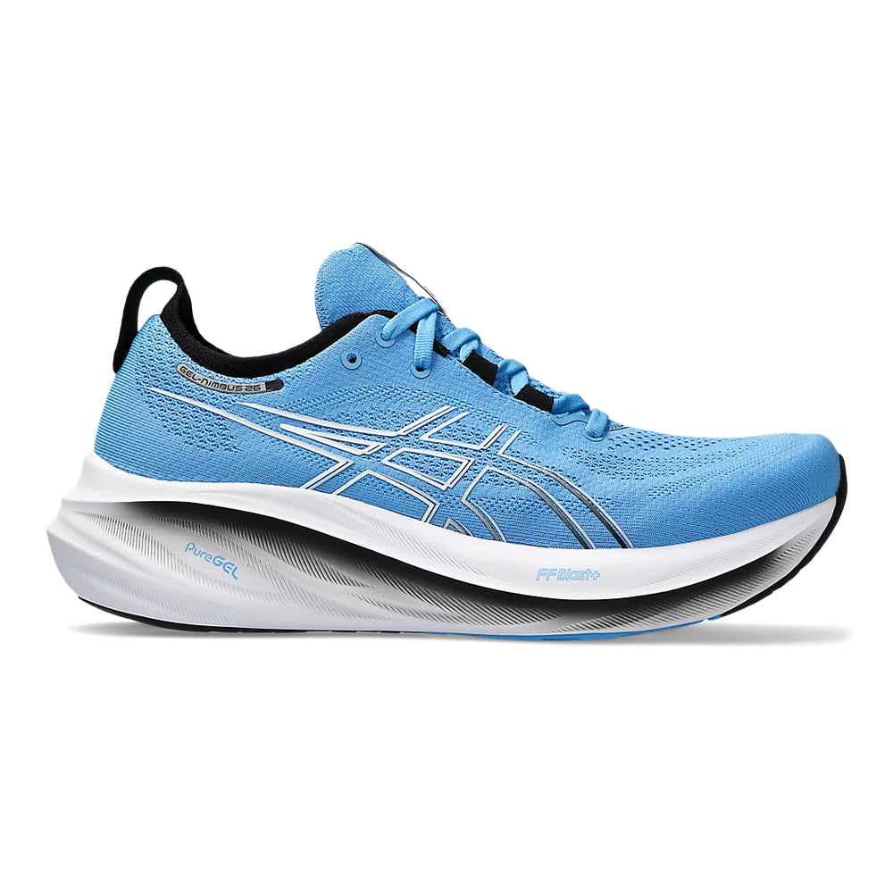 Men's Asics Gel-Nimbus 26, Waterscape/Black, 9.5 D Medium
