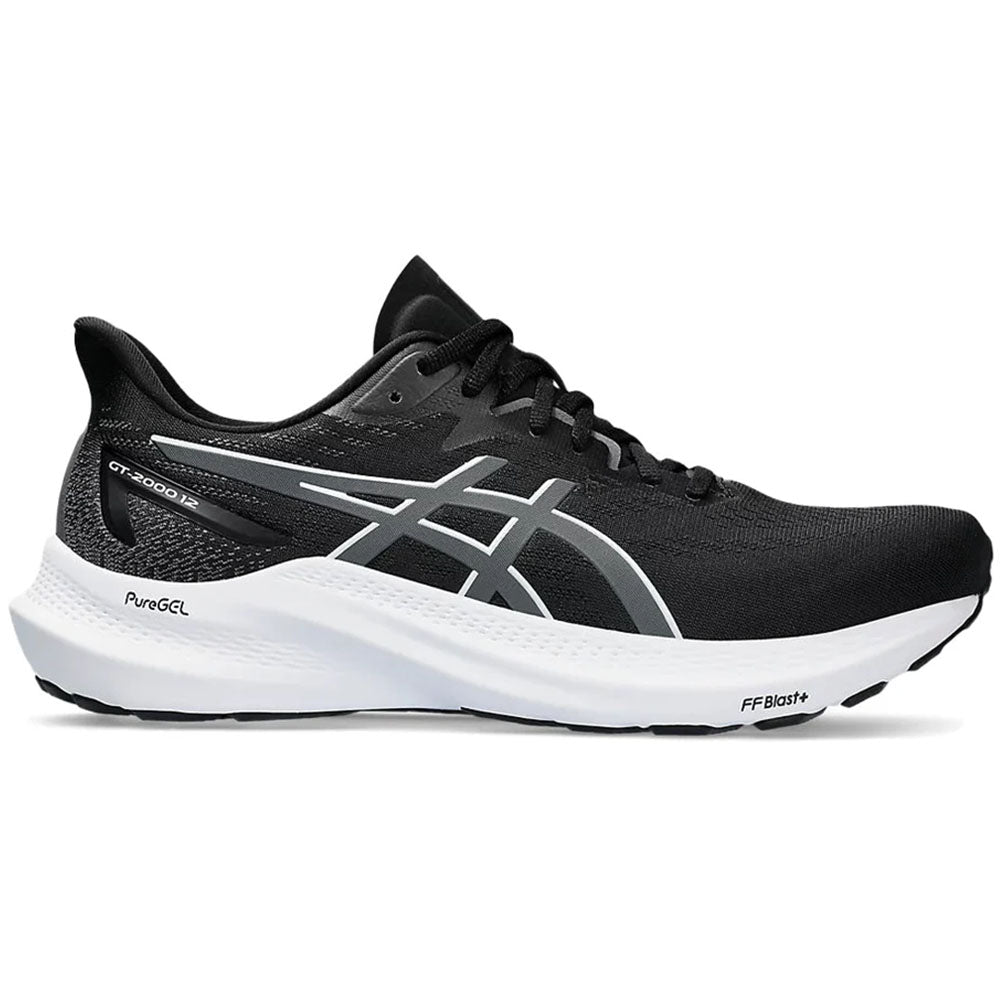 Men's Asics GT-2000 12, Black/Carrier Grey, 11.5 2E Wide