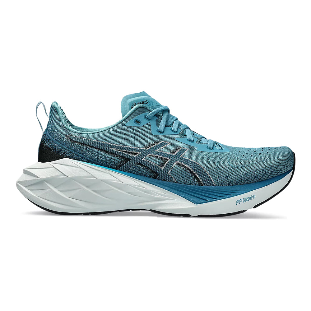 Men's Asics Novablast 4, Blue Teal/Evening Teal, 9 2E Wide