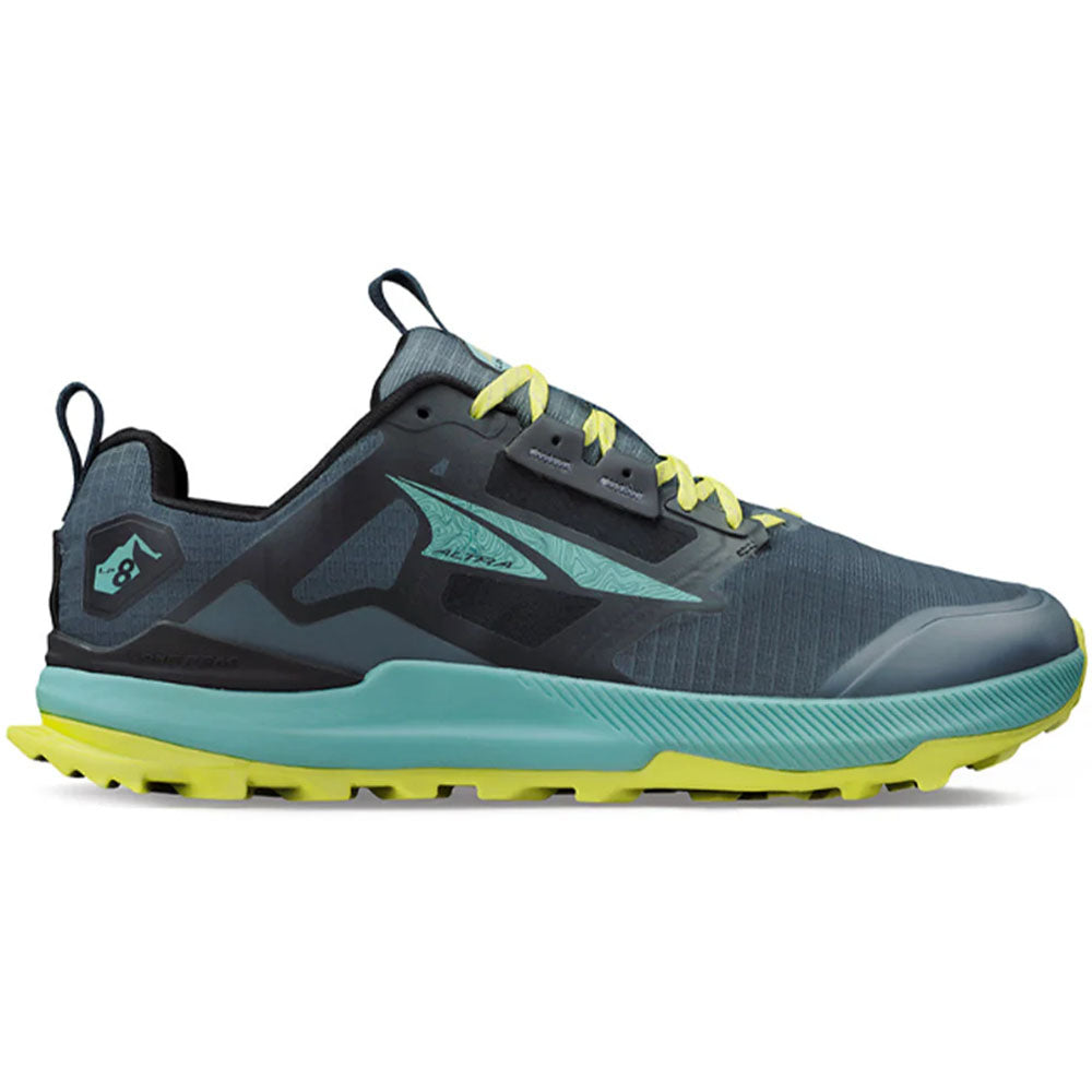 Men's Altra Lone Peak 8, Black/Green, 11 D Medium