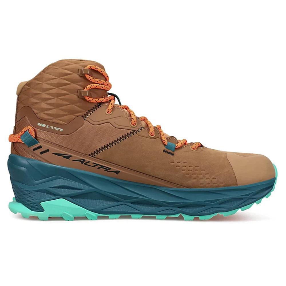 Men's Altra Olympus 5 Hike Mid GTX, Brown, 8.5 D Medium