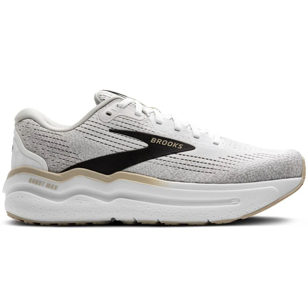 Men's Brooks Ghost Max 2, White/Pelican/Oyster, 10 D Medium