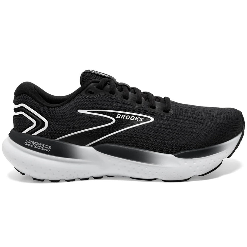 Men's Brooks Glycerin 21, Black/Grey/White, 13 D Medium