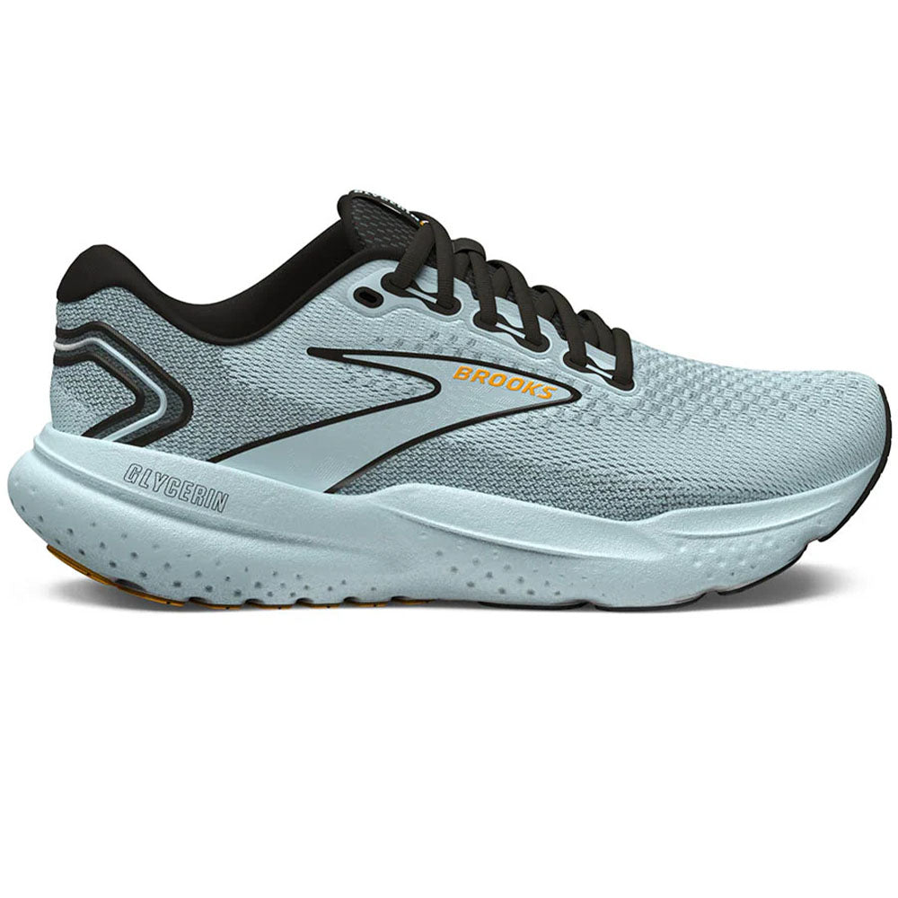 Men's Brooks Glycerin 21, Cloud/Black/Gold, 11.5 D Medium
