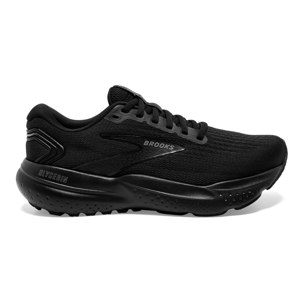 Men's Brooks Glycerin 21, Black/Black/Ebony, 14 2E Wide