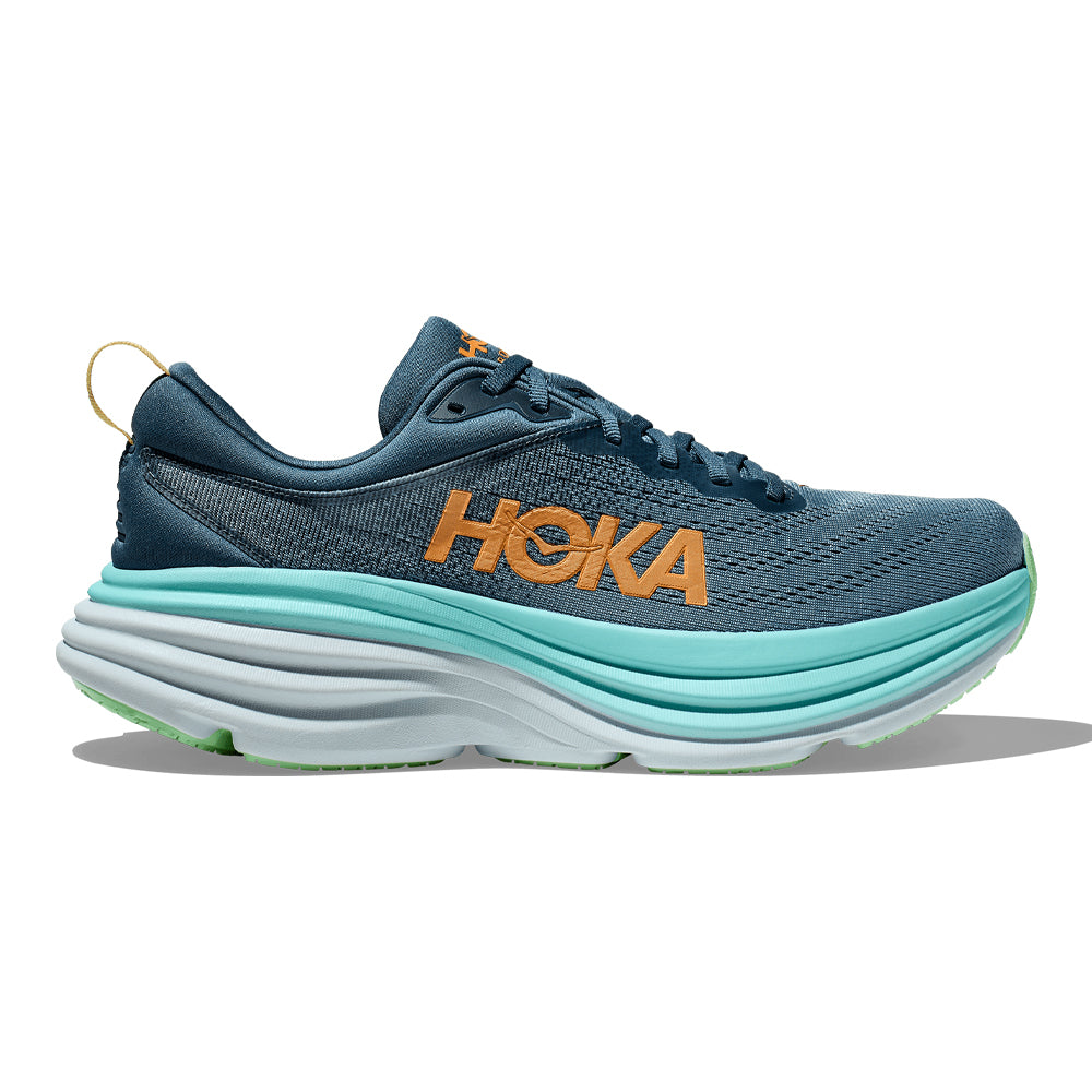 Men's Hoka Bondi 8, Real Teal/Shadow, 10.5 D Medium