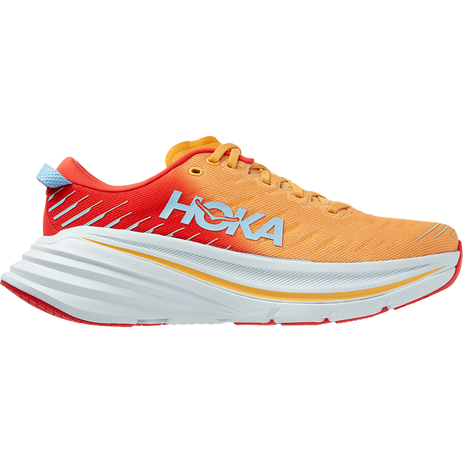 Men's Hoka Bondi X, Fiesta/Amber Yellow, 8 D Medium