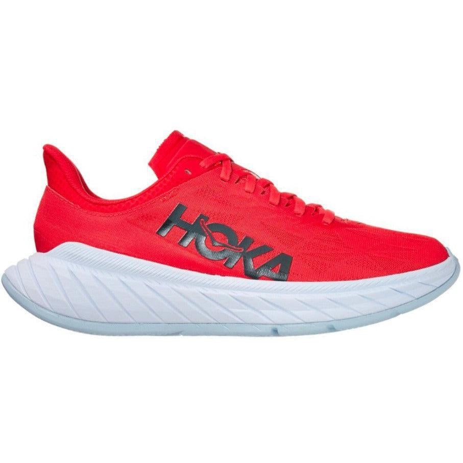 Men's Hoka Carbon X 2, Fiesta/White, 13 D Medium
