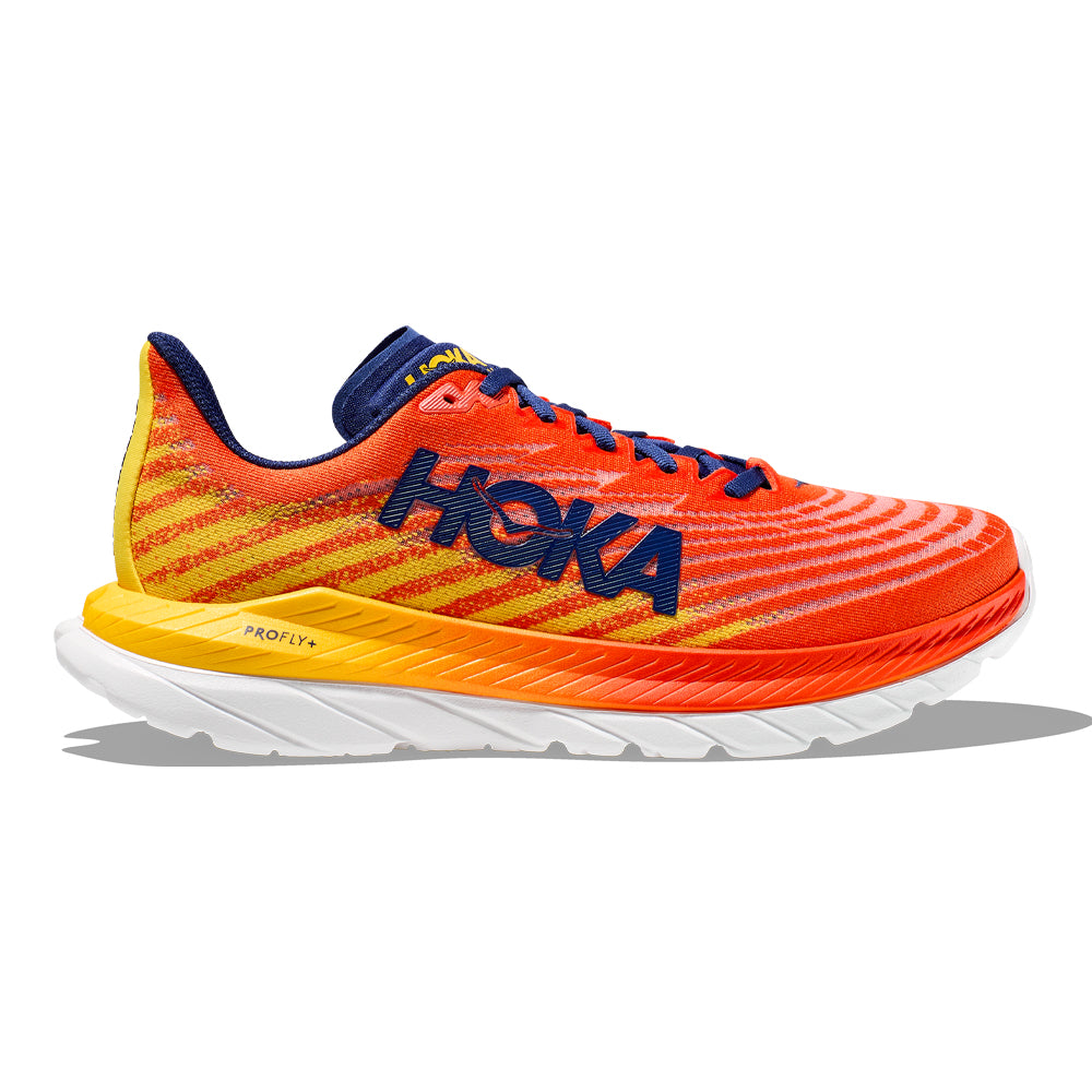Men's Hoka Mach 5, Flame/Dandelion, 12.5 D Medium