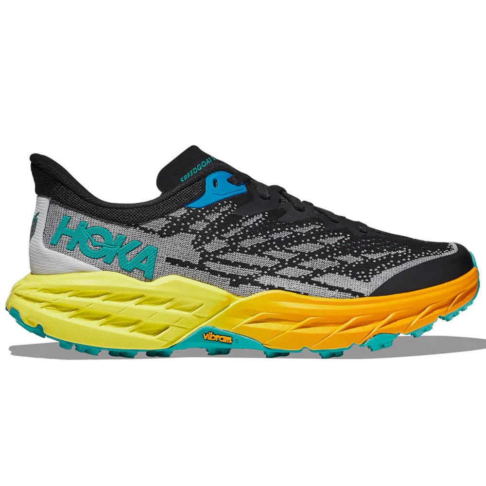 Men's Hoka Speedgoat 5, Black/Evening Primrose, 13 D Medium