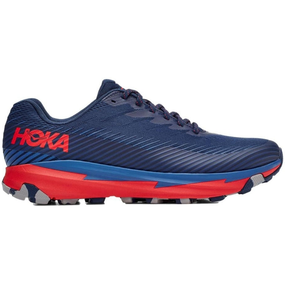 Men's Hoka Torrent 2, Moonlit Ocean/High Risk Red, 14 D Medium