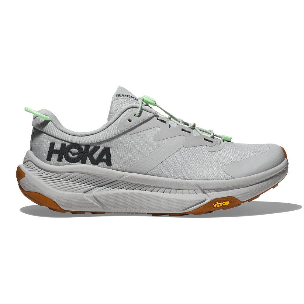 Men's Hoka Transport, Harbor Mist/Lime Glow, 9.5 D Medium