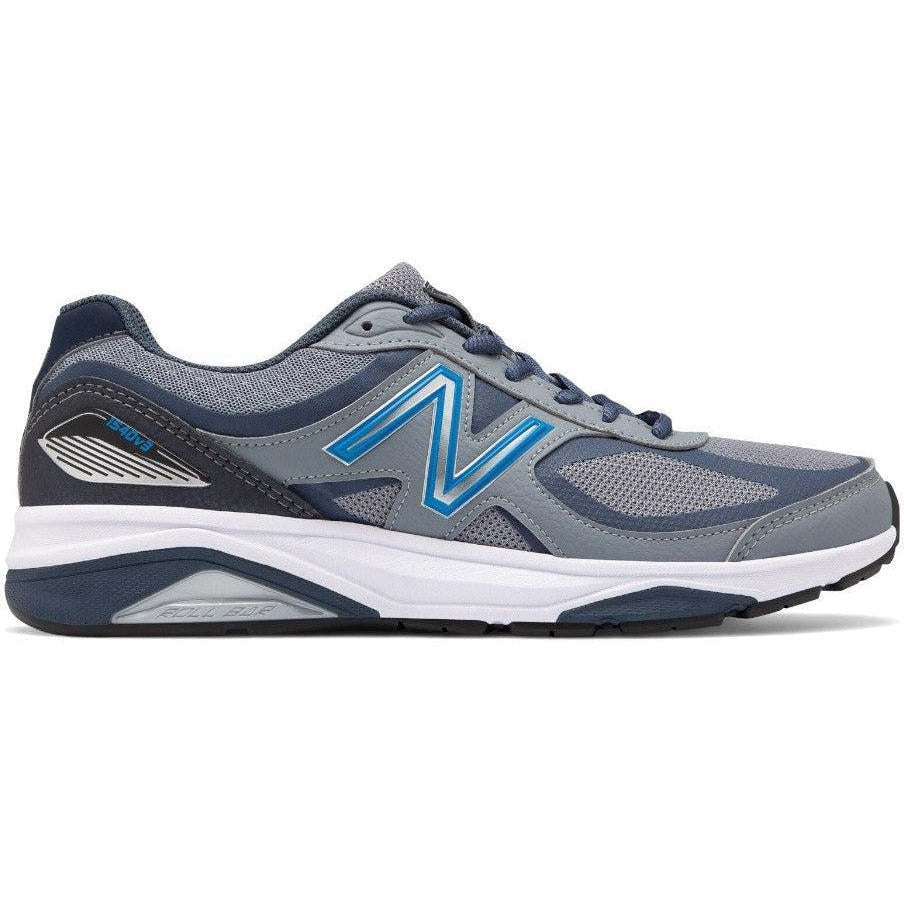 Side view on white background of Mens New Balance 1540 running shoe in Marblehead/Black, Wide width