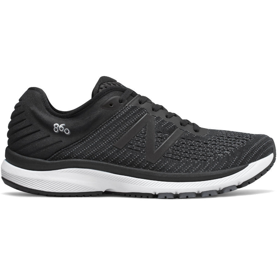 Men's New Balance 860 v10, Black/Phantom/Lead, 12.5 2E Wide