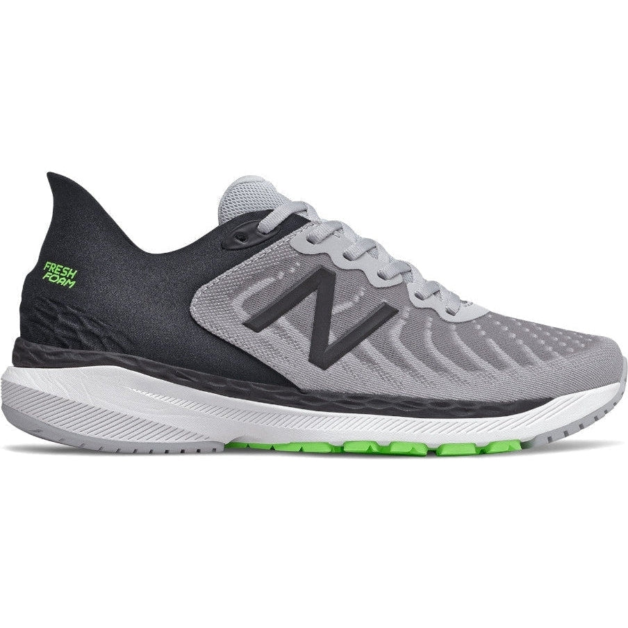 Men's New Balance Fresh Foam 860 v11, Light Aluminum/Black, 11.5 2E Wide