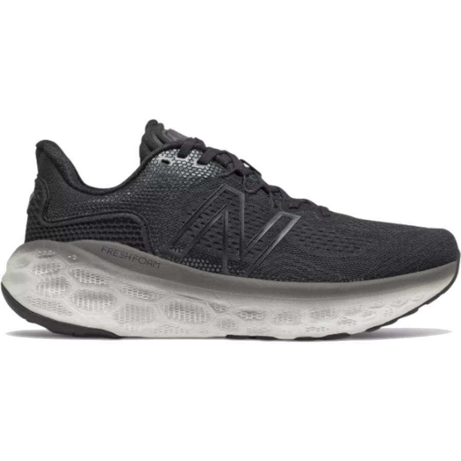 Men's New Balance Fresh Foam More v3, Black/Magnet/Black Metallic, 10 D Medium