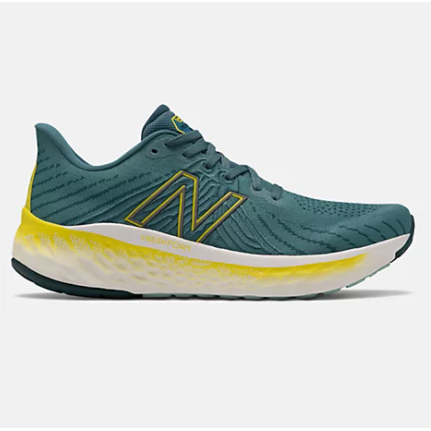 Men's New Balance Fresh Foam Vongo v5, Deep Sea/Sulphur Yellow, 12 D Medium