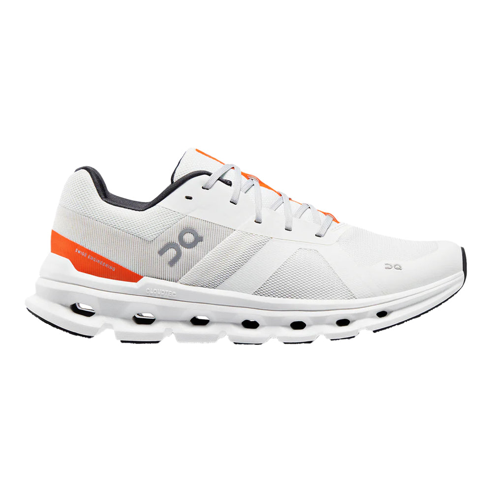 Men's On Cloudrunner, Undyed-White/Flame, 8.5 D Medium