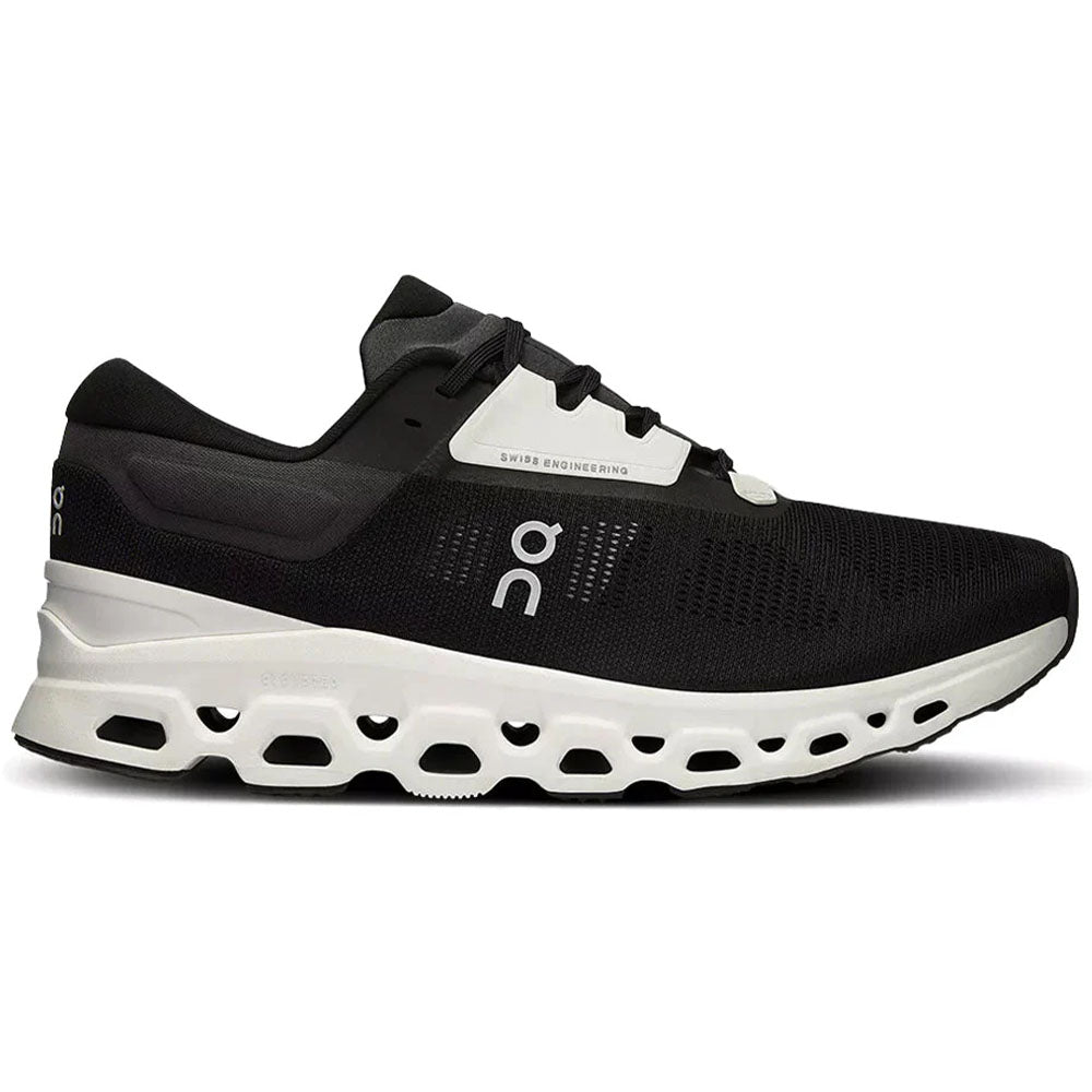 Men's On Cloudstratus 3, Black/Frost, 12 D Medium