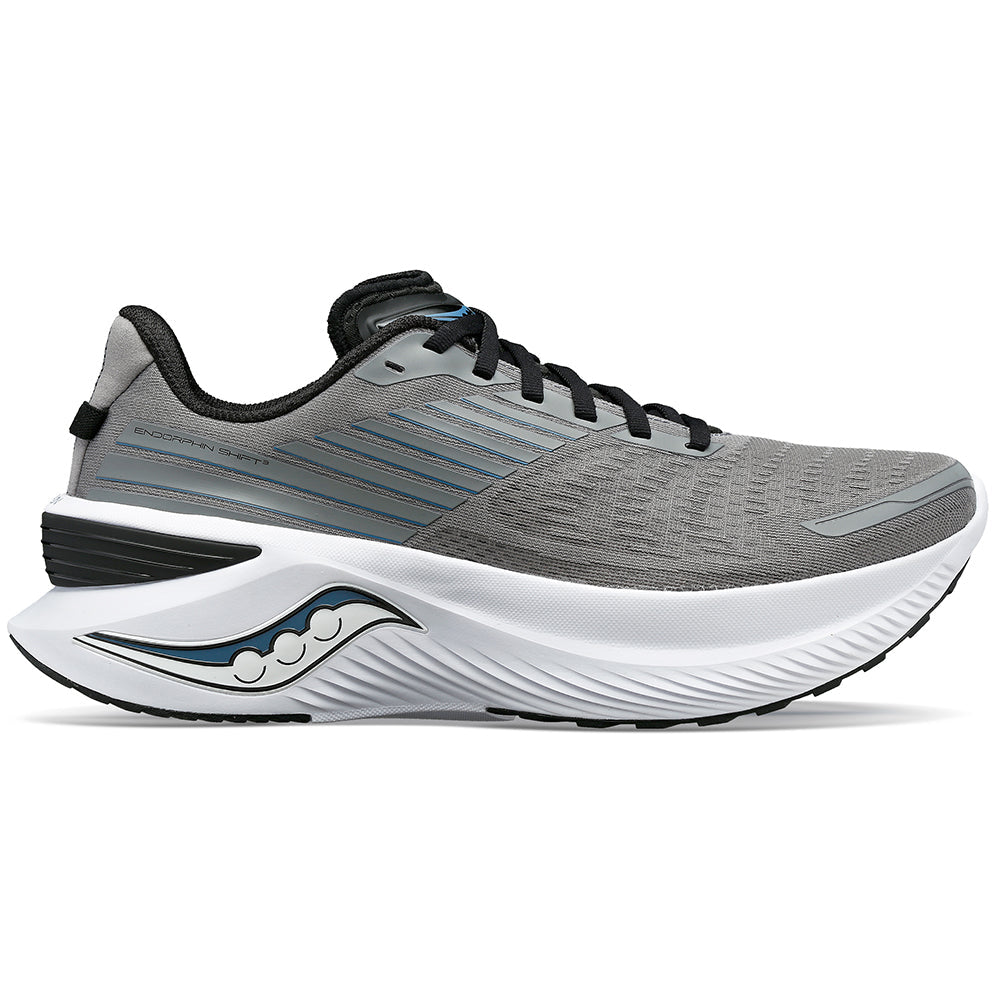 Men's Saucony Endorphin Shift 3, Gravel/Black, 11 D Medium