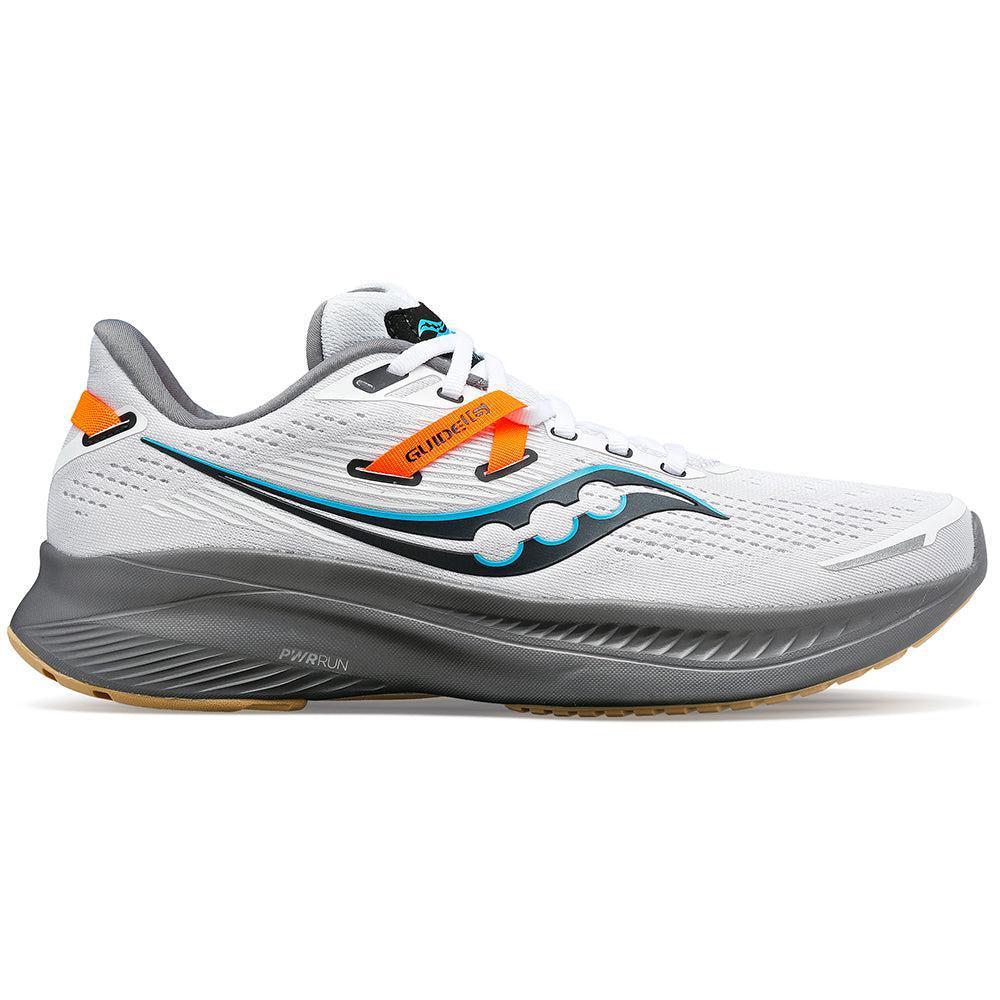 Men's Saucony Guide 16, White/Gravel, 11.5 D Medium
