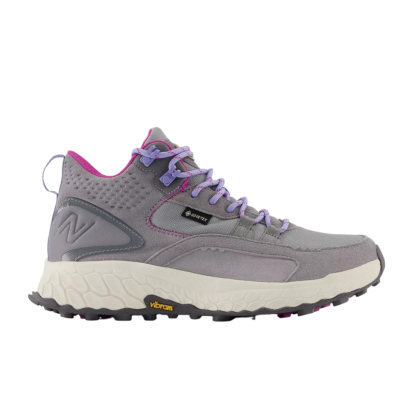 Women's New Balance Fresh Foam X Hierro V1 Mid GTX, Steel/Castlerock/Magenta, 9.5 B Medium