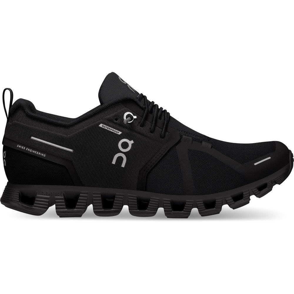 Women's On Cloud 5 Waterproof, All Black, 8 B Medium